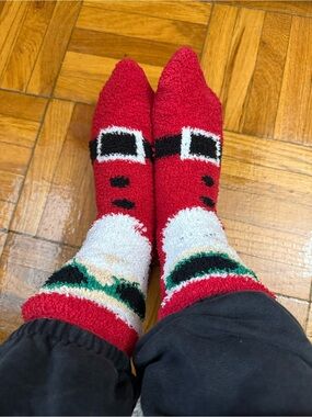 Well worn fuzzy socks